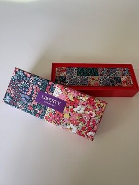Liberty of London Domino Set Floral Double Sided Wood Game Night 28 Pieces Gift
